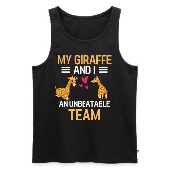 Meine Giraffe und ich Afrika Tier Geschenk Giraffe - Männer Premium Bio Tank Top - Schwarz - Vorne - Michal (187cm)