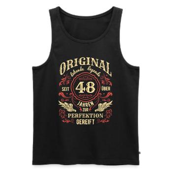 Original Lebende Legende Seit Über 48 Jahren - Männer Premium Bio Tank Top - Schwarz - Vorne - Michal (187cm)