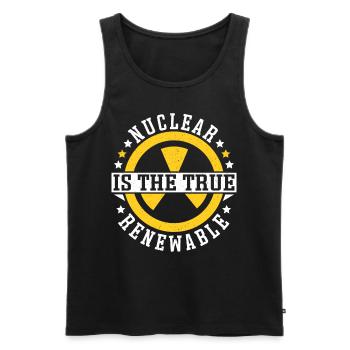 Nuclear Is The True Renewable Energy Pro-Climate - Männer Premium Bio Tank Top - Schwarz - Vorne - Michal (187cm)