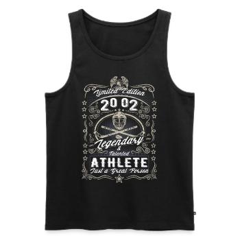 Vintage 2002 Ice Hockey Geburtstag Geschenk Hobby - Männer Premium Bio Tank Top - Schwarz - Vorne - AI Model Male 178 light (178cm)