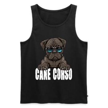 Cane Corso Welpe für einen Cane Corso Besitzer - Männer Premium Bio Tank Top - Schwarz - Vorne - Michal (187cm)