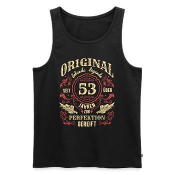 Original Lebende Legende Seit Über 53 Jahren - Männer Premium Bio Tank Top - Schwarz - Vorne - Michal (187cm)
