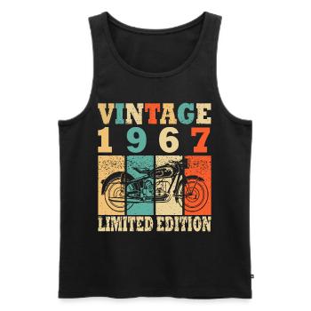Biker Motorcyclist Motorcycle Born in 1967 - Men's Premium Organic Tank Top - black - Front - Michal (187cm)