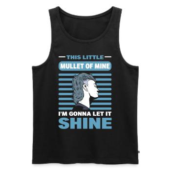 This Little Mullet Of Mine I'm Gonna Let It Shine - Men's Premium Organic Tank Top - black - Front - AI Model Male 178 light (178cm)