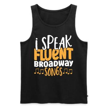 Broadway Musical-Liebhaber Musical Theater - Männer Premium Bio Tank Top - Schwarz - Vorne - AI Model Male 178 light (178cm)