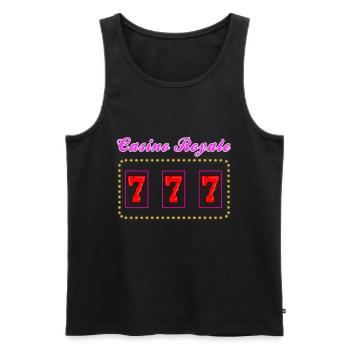 Slot Machine Slots Gambling Casino - online casino $ - Men's Premium Organic Tank Top - black - Front - AI Model Male 178 light (178cm)