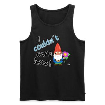 I couldn't care less. grim funny garden - Men's Premium Organic Tank Top - black - Front - Michal (187cm)