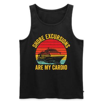 Funny Cruise Cruiser Cruise Ship Retro - Men's Premium Organic Tank Top - black - Front - Michal (187cm)