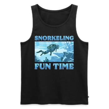Snorkeling Fun Time Snorkel Dive Scuba Diving - Men's Premium Organic Tank Top - black - Front - AI Model Male 178 light (178cm)