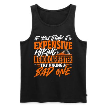 Schreiner Schreinerei Handwerker Werkzeug - Männer Premium Bio Tank Top - Schwarz - Vorne - Michal (187cm)