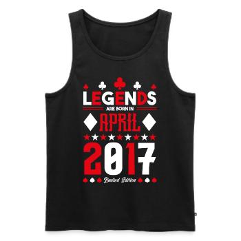 Birthday gift April 2017. card games. - Men's Premium Organic Tank Top - black - Front - Michal (187cm)
