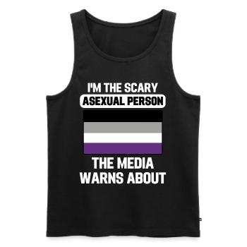 Ace Pride Asexual Flag LGBT Cadeau Asexuel - Débardeur bio Premium Homme - noir - Devant - Michal (187cm)