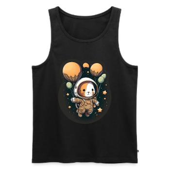 Süßer Hase Mit Luftballons Ostern Weltraum - Männer Premium Bio Tank Top - Schwarz - Vorne - Michal (187cm)