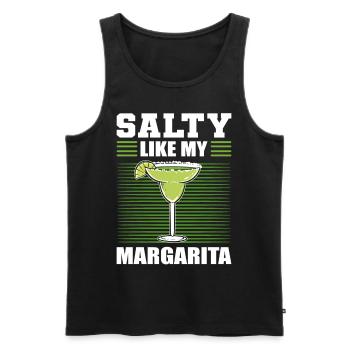 Salty Like My Margarita Margaritas Cocktail Drink - Men's Premium Organic Tank Top - black - Front - Michal (187cm)