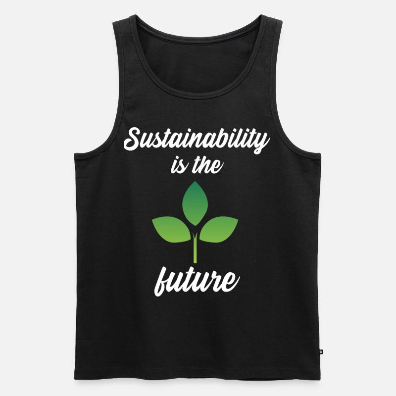 Sustainability is the future - Männer Premium Bio Tank Top - Schwarz