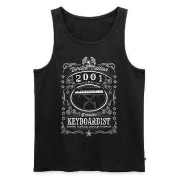 Vintage 2001 Keyboardist Geburtstag Geschenk Hobby - Männer Premium Bio Tank Top - Schwarz - Vorne - Michal (187cm)