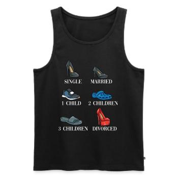 Leben einer Frau Single Verheiratet Geschieden - Männer Premium Bio Tank Top - Schwarz - Vorne - Michal (187cm)