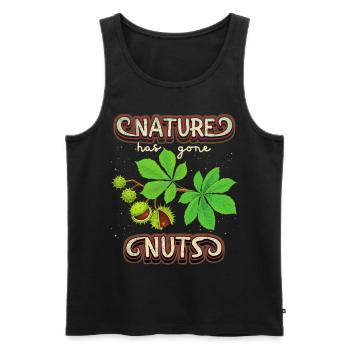 Autumn, Chestnut, Autumn, Environmental protection, Nature conservation - Men's Premium Organic Tank Top - black - Front - AI Model Male 178 light (178cm)