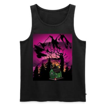 Horizont Waldbewohner Kinder Märchen Märchenfigur - Männer Premium Bio Tank Top - Schwarz - Vorne - AI Model Male 178 light (178cm)