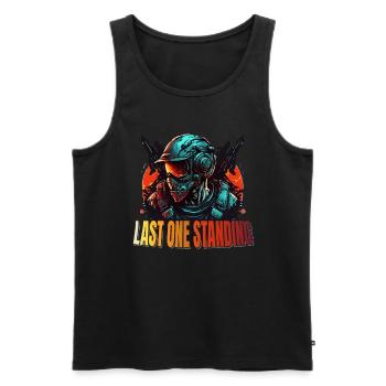 Letzter Auf Der Map FPS Gaming Multiplayer Gamer - Männer Premium Bio Tank Top - Schwarz - Vorne - AI Model Male 178 light (178cm)