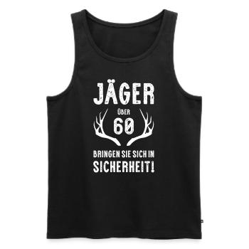 Jäger über 60 I Motiv für Jäger & Weidmann zum - Männer Premium Bio Tank Top - Schwarz - Vorne - AI Model Male 178 light (178cm)