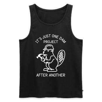 It's Just One Dam Project After Another - Männer Premium Bio Tank Top - Schwarz - Vorne - AI Model Male 178 light (178cm)