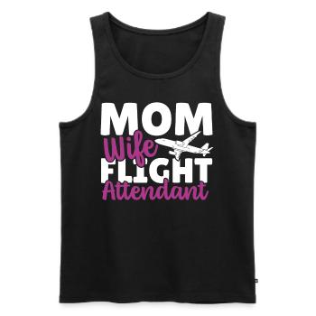 Flugbegleiter Flugbegleiterin Luftfahrt Fliegen - Männer Premium Bio Tank Top - Schwarz - Vorne - AI Model Male 178 light (178cm)