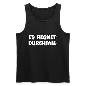 Es regnet Durchfall - Männer Premium Bio Tank Top - Schwarz - Vorne - AI Model Male 178 light (178cm)