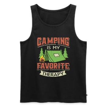 Le camping est mon cadeau préféré pour les campeurs thérapeutiques - Débardeur bio Premium Homme - noir - Devant - AI Model Male 178 light (178cm)