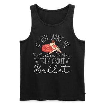 Ballet Danseuse Danse Ballerine - Débardeur bio Premium Homme - noir - Devant - Michal (187cm)