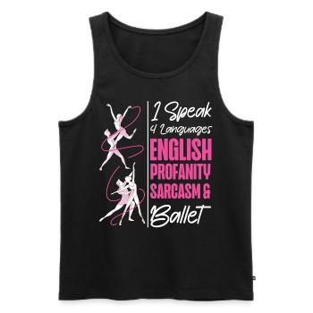 Ballet Dancer Dance Girl Ballerina - Männer Premium Bio Tank Top - Schwarz - Vorne - Michal (187cm)