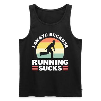 Rollschuhlaufen Roller-Derby Rollschuhfahren Sport - Männer Premium Bio Tank Top - Schwarz - Vorne - AI Model Male 178 light (178cm)
