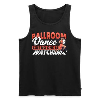Danse de salon comme personne ne regarde la danse de salon - Débardeur bio Premium Homme - noir - Devant - AI Model Male 178 light (178cm)