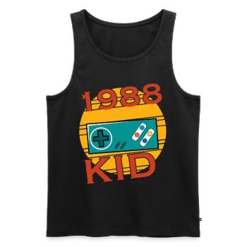 1988 Birthday Awesome since Retro - Men's Premium Organic Tank Top - black - Front - Michal (187cm)