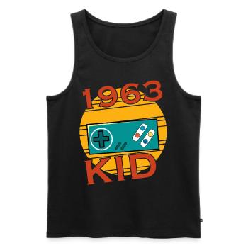 Born Gamer 1963 Born Gaming Birthday - Men's Premium Organic Tank Top - black - Front - AI Model Male 178 light (178cm)