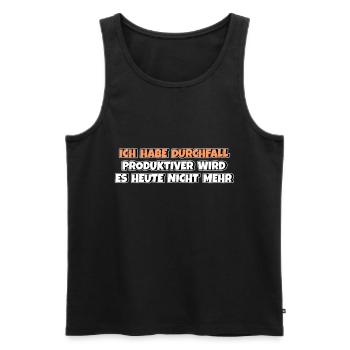 Ich habe Durchfall Produktiver wird es nicht mehr - Männer Premium Bio Tank Top - Schwarz - Vorne - AI Model Male 178 light (178cm)