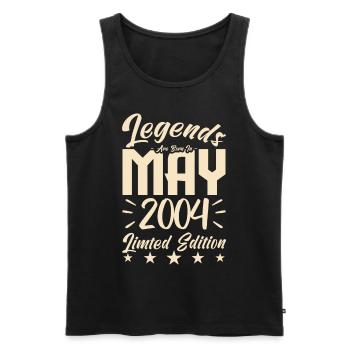 Geboren Mai 2004 Geburtstagsgeschenk 2004. - Männer Premium Bio Tank Top - Schwarz - Vorne - AI Model Male 178 light (178cm)