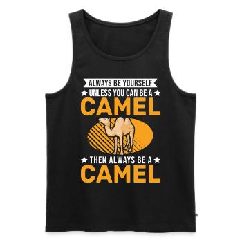 Always be yourself Camel Big Camel Camel - Men's Premium Organic Tank Top - black - Front - Michal (187cm)