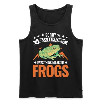 Frog Gift Tree Frog - Men's Premium Organic Tank Top - black - Front - Michal (187cm)