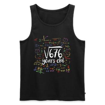 26 years Root Mathematically Math - Men's Premium Organic Tank Top - black - Front - AI Model Male 178 light (178cm)