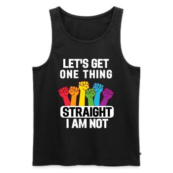 Regenbogen Faust Gay Pride Month Geschenk LGBT - Männer Premium Bio Tank Top - Schwarz - Vorne - Michal (187cm)