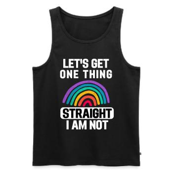 Rainbow Queer Gay Pride Cadeau drôle LGBT - Débardeur bio Premium Homme - noir - Devant - Michal (187cm)