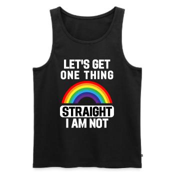 Rainbow Queer Gay Pride Month Cadeau LGBT - Débardeur bio Premium Homme - noir - Devant - Michal (187cm)