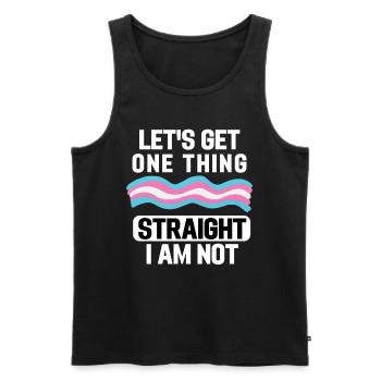 Mois de la fierté transgenre LGBT Cadeau Transsexuel - Débardeur bio Premium Homme - noir - Devant - Michal (187cm)