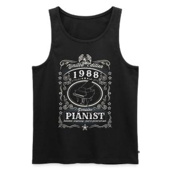 Vintage 1988 Pianist Geburtstag Geschenk Hobby - Männer Premium Bio Tank Top - Schwarz - Vorne - Michal (187cm)