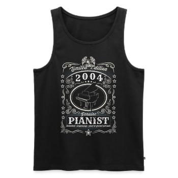 Vintage 2004 Pianist Geburtstag Geschenk Hobby - Männer Premium Bio Tank Top - Schwarz - Vorne - Michal (187cm)