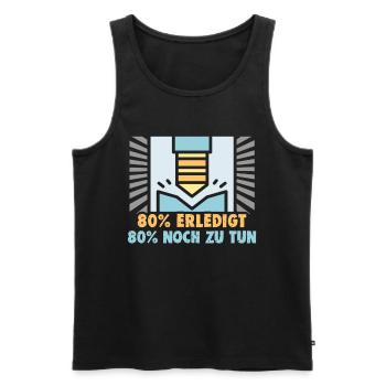 Für Zerspanungsmechaniker CNC Dreher und Fräser - Männer Premium Bio Tank Top - Schwarz - Vorne - Michal (187cm)