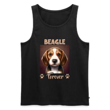 Dog Saying Beagle Design pour les amoureux des chiens - Débardeur bio Premium Homme - noir - Devant - Michal (187cm)