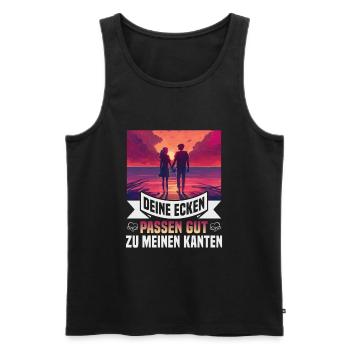 Valentinstag Geschenke Liebhaber Und Paare Designs - Männer Premium Bio Tank Top - Schwarz - Vorne - Michal (187cm)