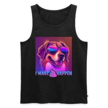 Chiens Berger Australien Chiens Amoureux Aussie - Débardeur bio Premium Homme - noir - Devant - Michal (187cm)